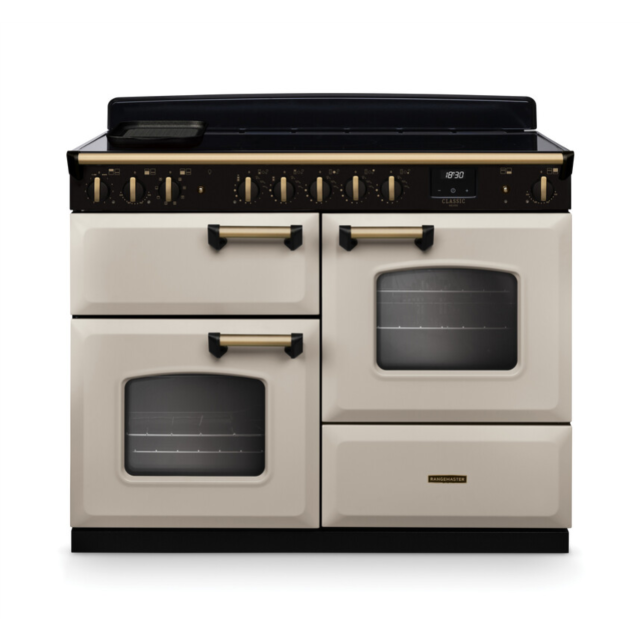 Rangemaster CLDLO110EIPPCR/AB1 Classic Deluxe 110 Induction Range Cooker - Pale Cream - A Rated