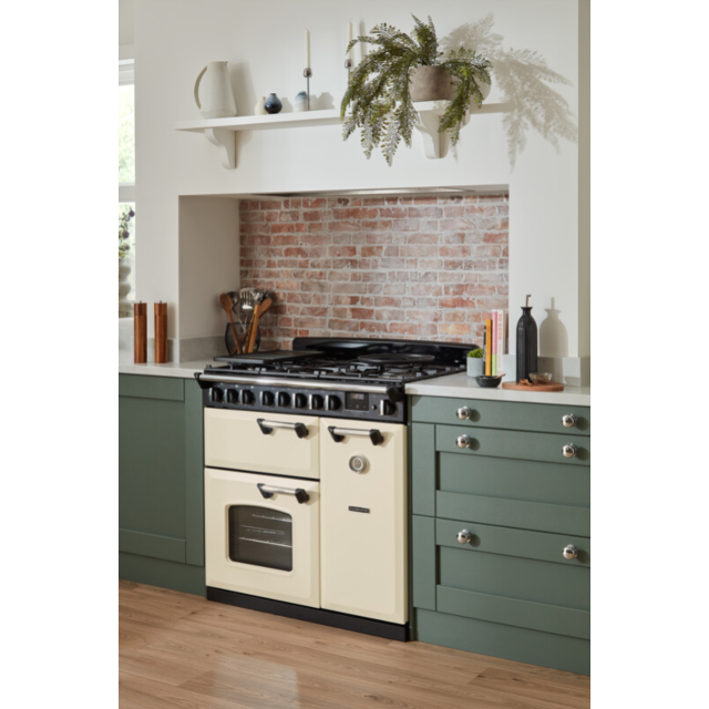 Rangemaster CLDLO110EIPPCR/CM1 Classic Deluxe 110 Induction Range Cooker - Pale Cream - A Rated