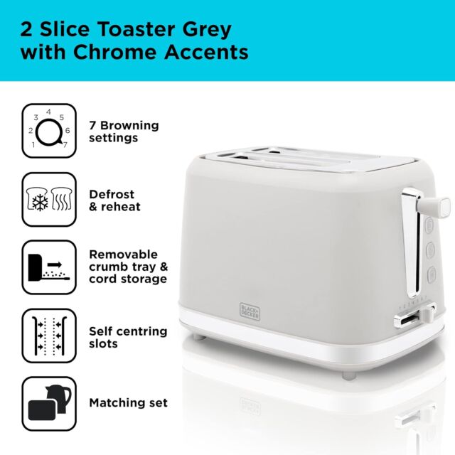 Black and Decker BXTO20078GB 2 Slice Toaster