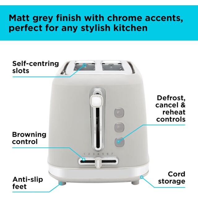 Black and Decker BXTO20078GB 2 Slice Toaster