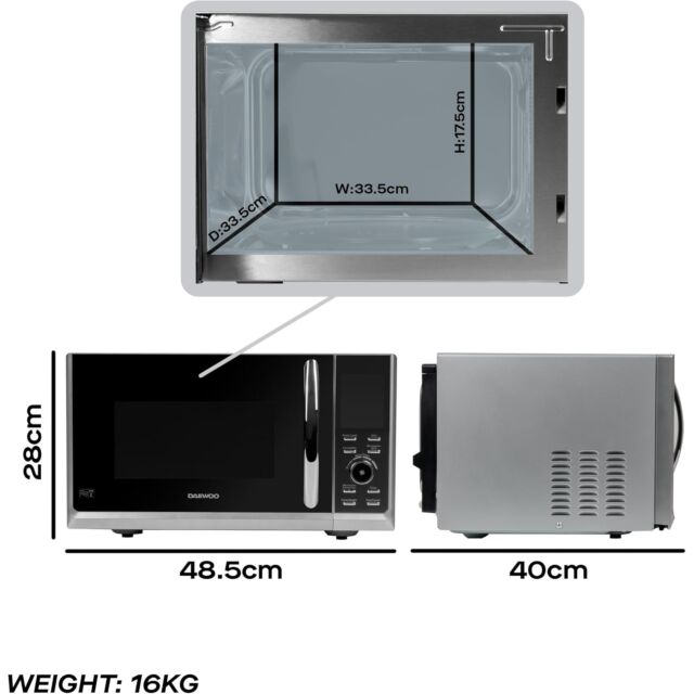 Daewoo SDA2093 25L 900W Combi Microwave With Grill