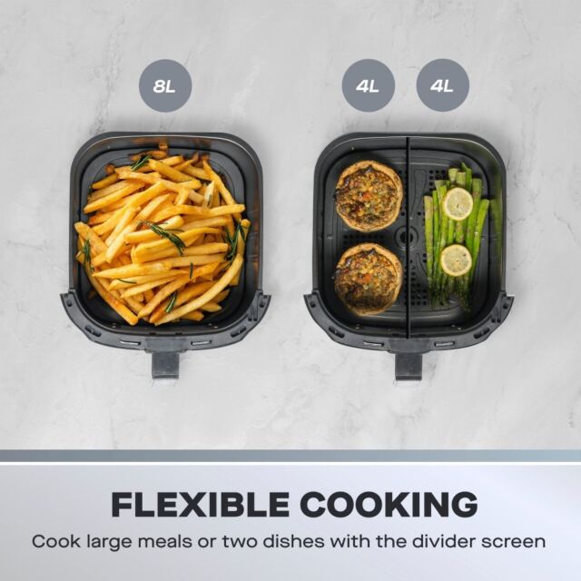 Daewoo SDA2727 8L Air Fryer With Window And Divider