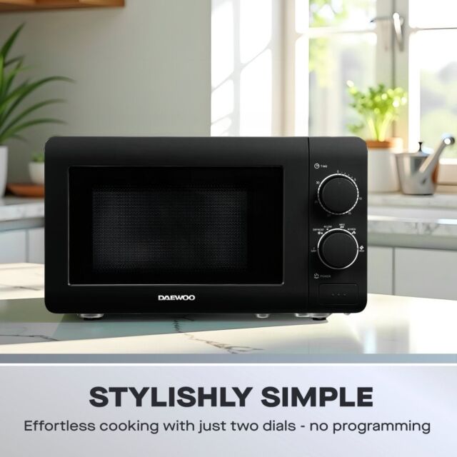 Daewoo SDA2812GE 20L Compact Countertop Microwave 800W 6 Settings & Timer