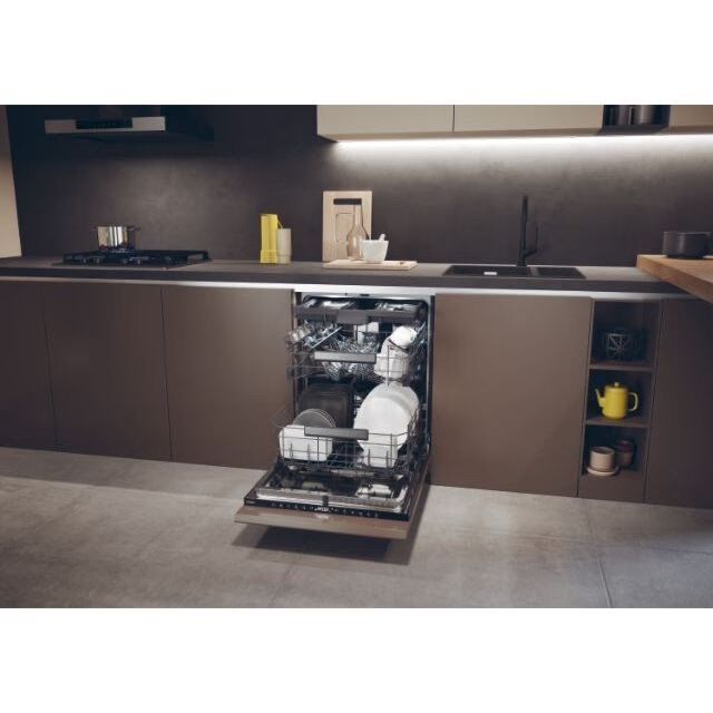 Haier XS 6B0S3FSB-80 60cm Dishwasher, 16 Place Settings, B Energy, 40 dB, WASHLENS PLUS