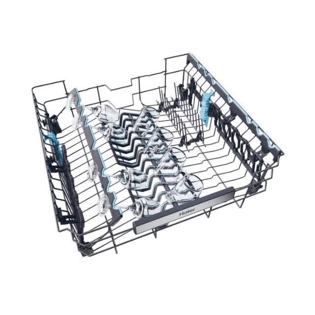 Haier XS 6B0S3FSB-80 60cm Dishwasher, 16 Place Settings, B Energy, 40 dB, WASHLENS PLUS