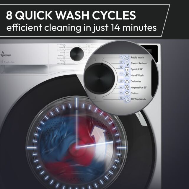 Hoover HGD48SB8C-80 8kg 1400rpm Washing Machine 