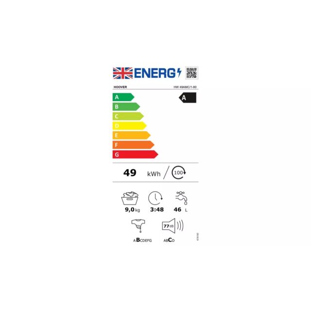 Hoover HW 49AMC/1-80 Freestanding 9kg Washing Machine