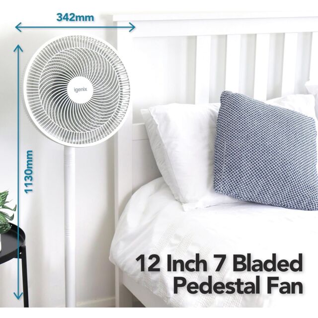 Igenix IGFP012W Pedistal Fan