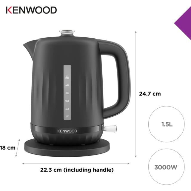 Kenwood KW4318 Kenwood Ripple Kettle - Midnight Black
