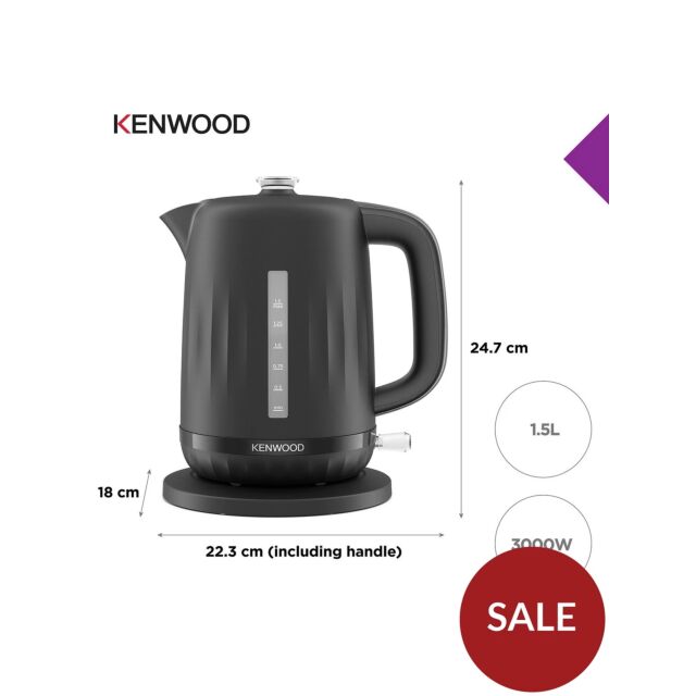 Kenwood KW4318 Kenwood Ripple Kettle - Midnight Black