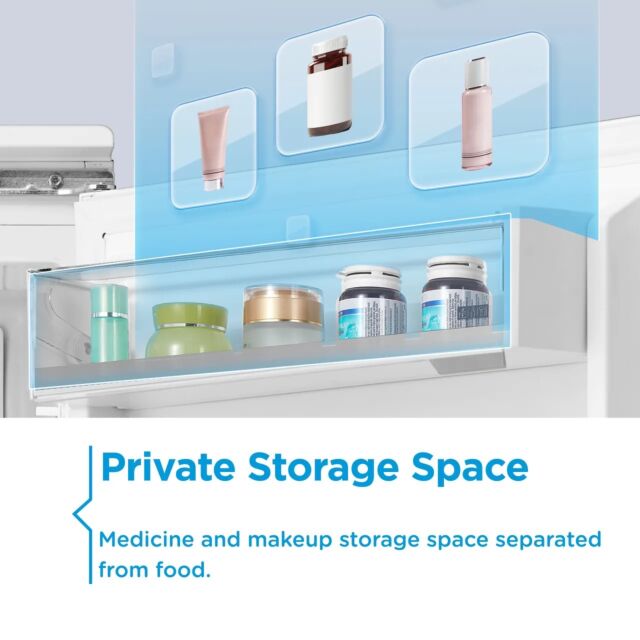 Midea MDRE353FGE01D 178cm 70/30 Integrated Frost Free Fridge Freezer with Sliding Door Fixing Kit