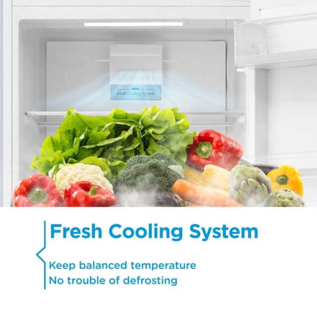 Midea MDRE353FGE01D 178cm 70/30 Integrated Frost Free Fridge Freezer with Sliding Door Fixing Kit