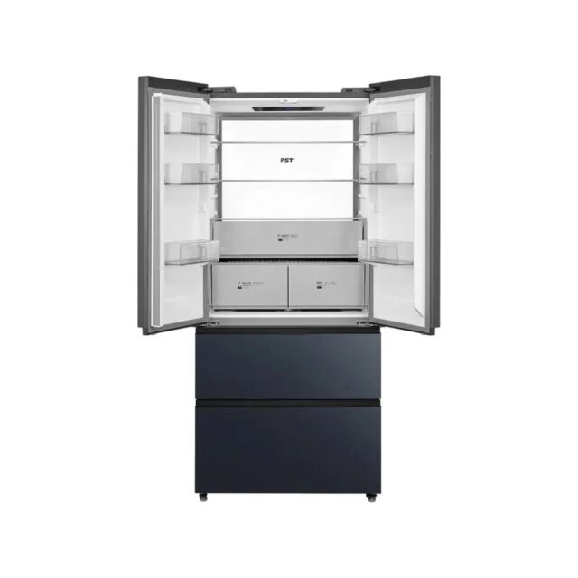 Midea MDRF705BIE70 American Style French Door Fridge Freezer In Midnight Glass