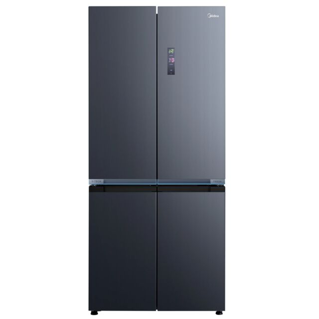 Midea MDRM706BIE70 Total No Frost American Fridge Freezer In Midnight Glass