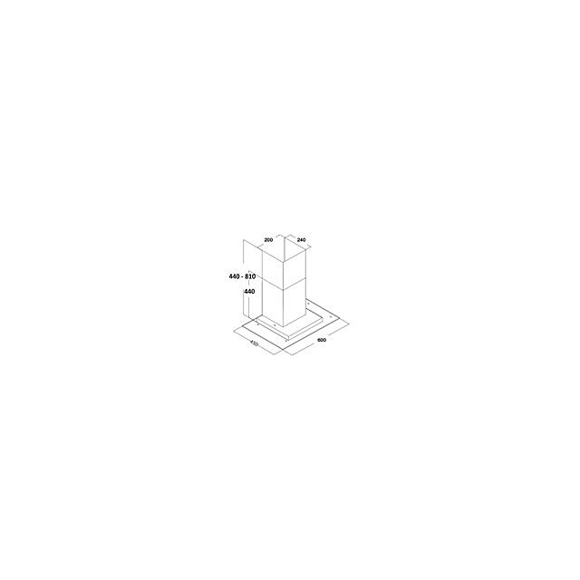 SIA FL60SS 60Cm Flat Glass Chimney Hood