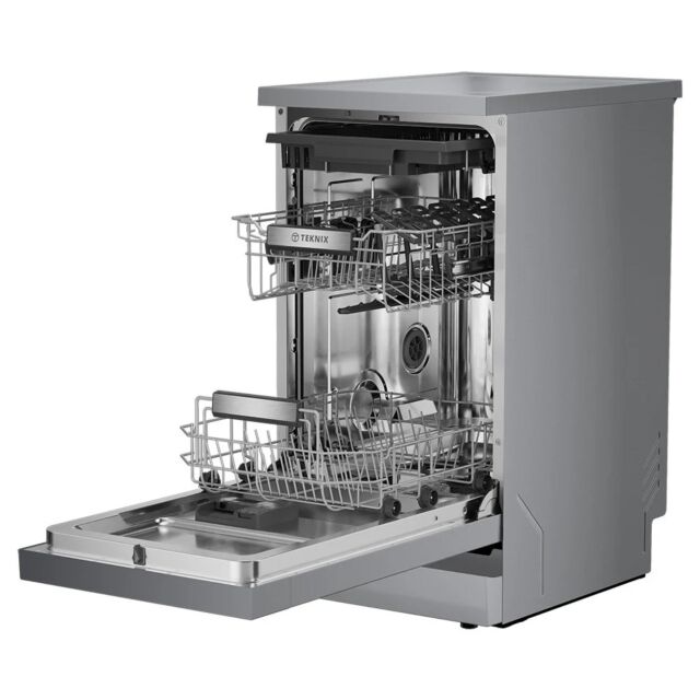 Teknix TX3FD458S Slimline Dishwasher With Cutlery Tray
