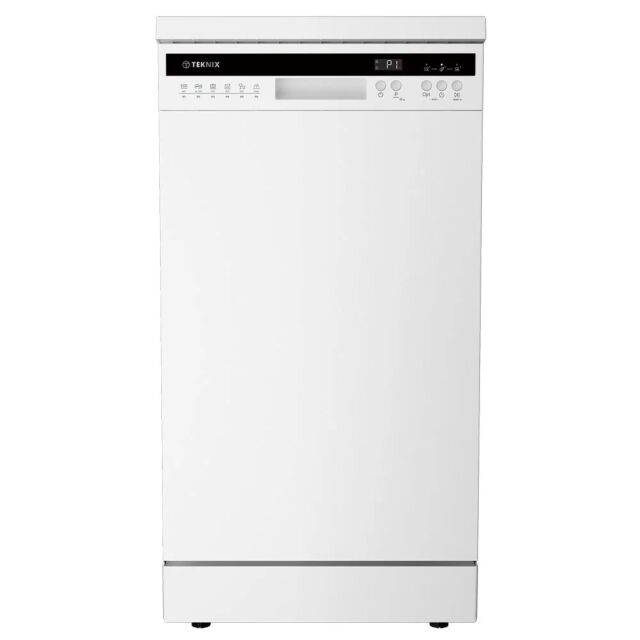 Teknix TX3FD458W Slimline Dishwasher With Cutlery Tray