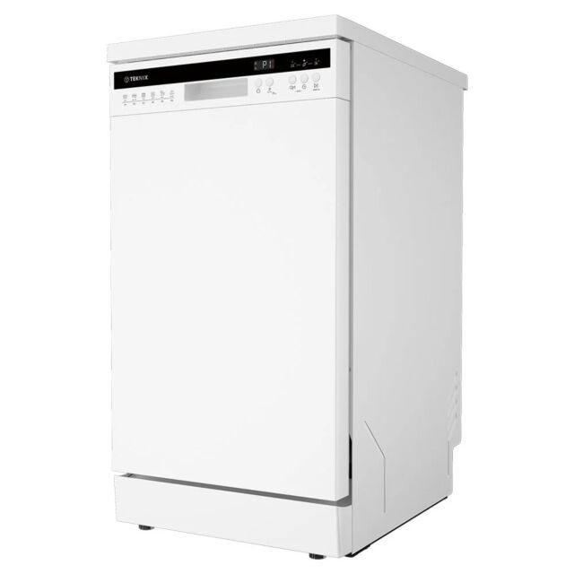 Teknix TX3FD458W Slimline Dishwasher With Cutlery Tray