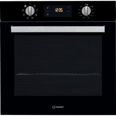 Indesit IFW 6340 BL UK Electric Single Built-In Oven - Black