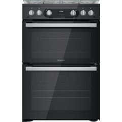Hotpoint HDM67G0C2CB/UK Double Gas Cooker - Black