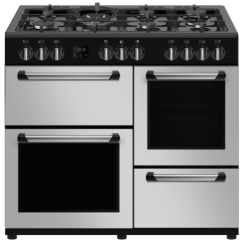Creda C100RCDFCS 100cm 4 Cavity Contemporary Dual Fuel Range Cooker