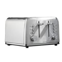 Daewoo SDA2082GE Kensington 4 Slice Toaster - Stainless Steel