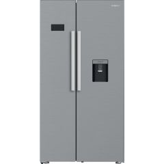 Hotpoint HPG26583WXP4UK Freestanding American Fridge Freezer with FreshShield - Inox