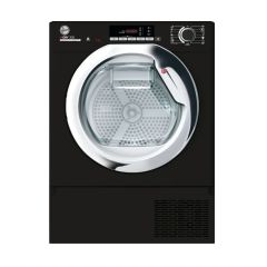Hoover BATDH7A1TCEB-80 H-DRY 300 PRO Integrated 7kg Heat Pump Tumble Dryer - A+ Energy Rated - Black & Chrome