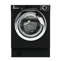 Hoover HBDS 485D1ACBE-80 H-WASH&DRY 300 LITE Integrated Washer Dryer, 8/5kg Capacity, 1400rpm, E/C Energy Rated - Black & Chrome