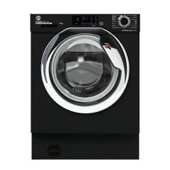 Hoover HBWS 49D3ACBE-80 H-WASH 300 LITE Integrated 9kg 1400rpm Washing Machine - C Energy Rated - Black & Chrome