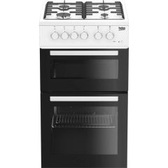 Beko KDG580W 50cm Twin Cavity Gas Cooker