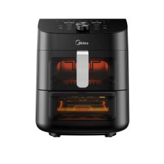 Midea MAF112B0BPKW Black 11L Two-Zone Air Fryer - 1900W - B Energy